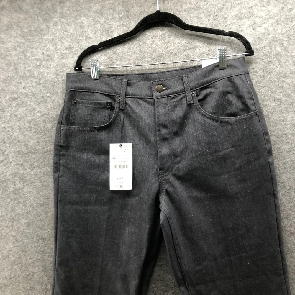 NWT Zara ZW Bootcut Cropped Jeans Womens 12 Gray Slim Fit High Rise Denim Pants